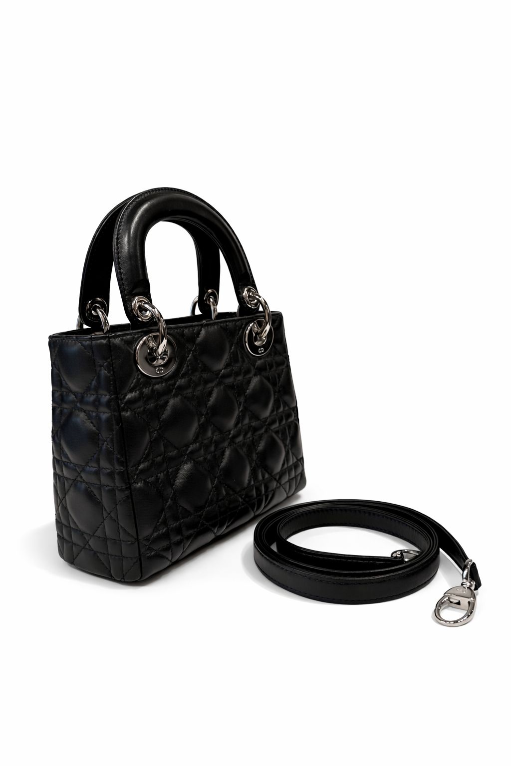 Christian Dior Black Leather Mini Lady Dior