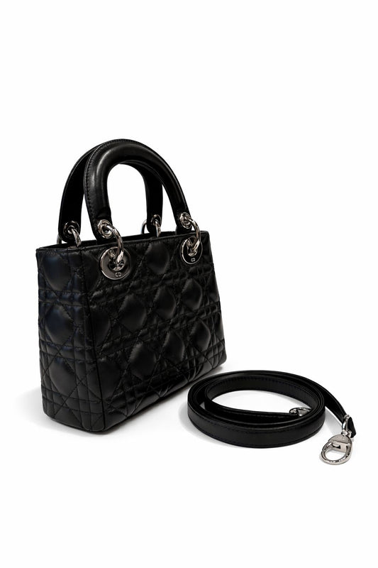 Christian Dior Black Leather Mini Lady Dior