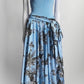 Oscar de Renta Light Blue Floral Dress with Cardigan M