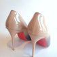 Christian Louboutin Black Nude Ombre Patent Leather Heels 37