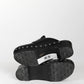 Prada Black Leather Studded Logo Platform Clog Mules 38