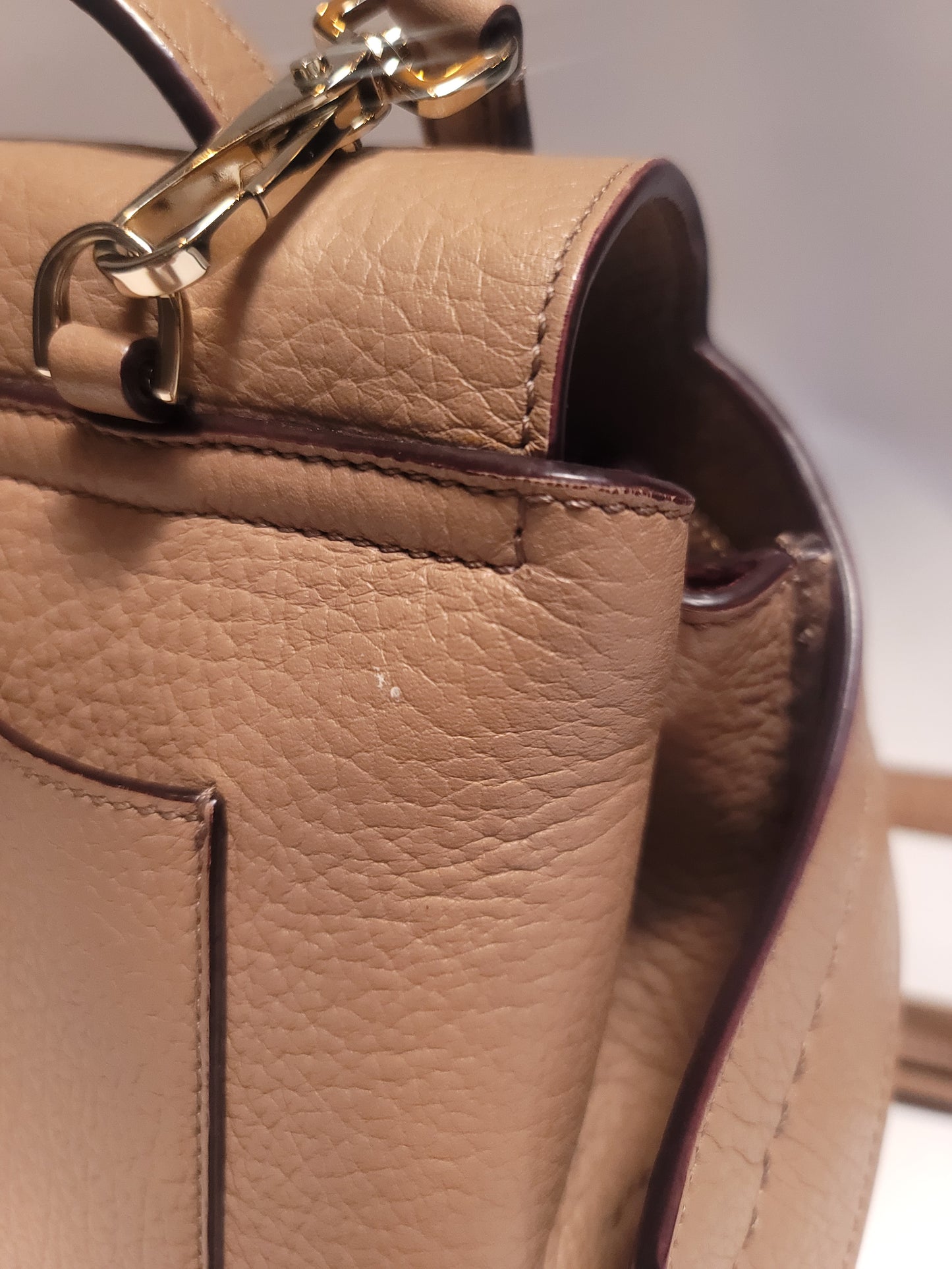 Tod's Beige Leather Top Handle Bag