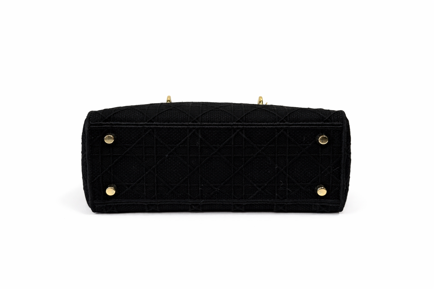 Christian Dior Black Medium Lady D-Lite Bag in Canvas