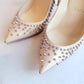 Christian Louboutin Nude Heel w/Spike Studs Heel 37.5