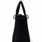Christian Dior Black Medium Lady D-Lite Bag in Canvas