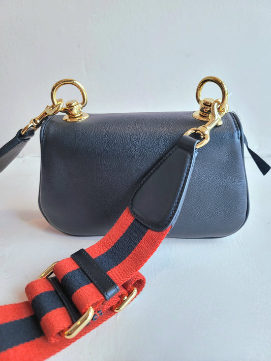 Gucci Small Blondie Shoulder Bag w/Red Navy Strap