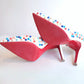 Christian Louboutin White w/Multicolor Spike Studs 37