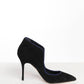 Manolo Blahnik Black Suede Heels 37