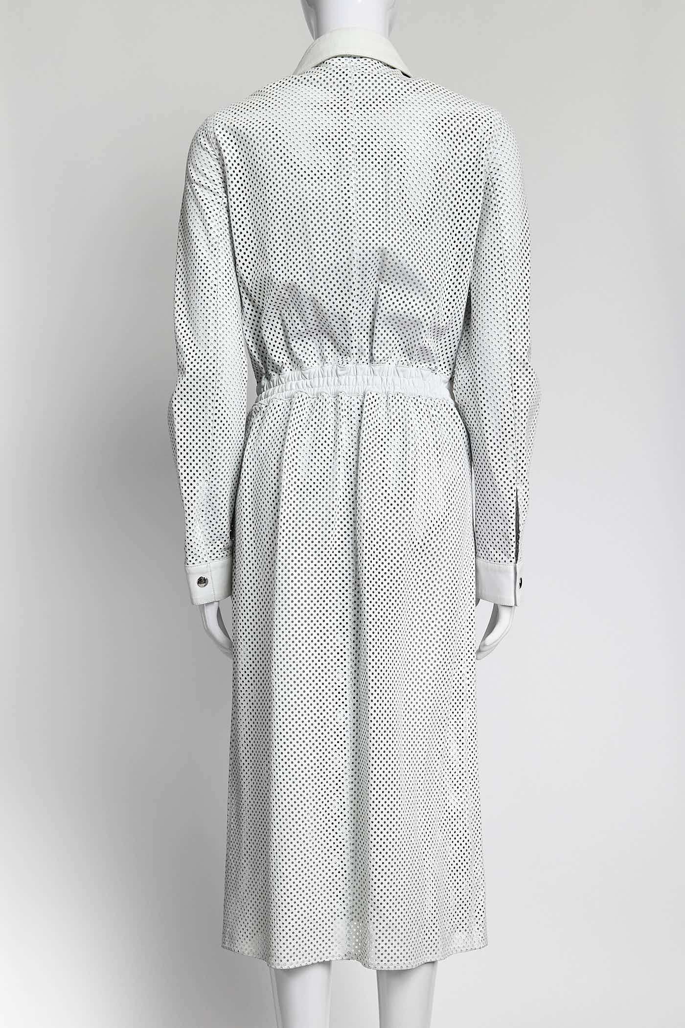 Celine 2000 White Leather Dress S