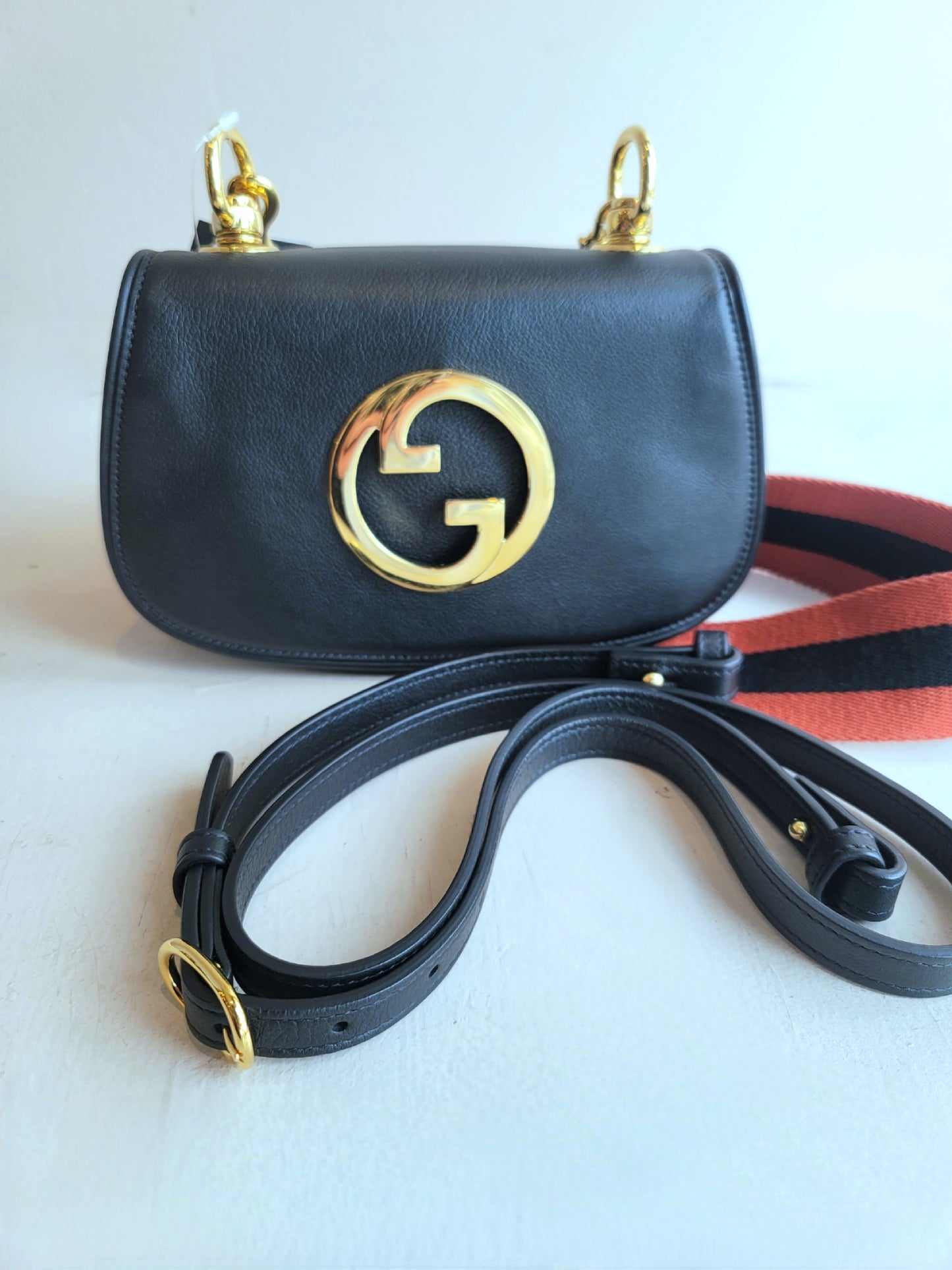 Gucci Small Blondie Shoulder Bag w/Red Navy Strap