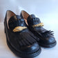 Gucci Dora Black Leather Loafer Pumps 40.5
