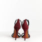 Celine Burgundy Suede Sandals 40