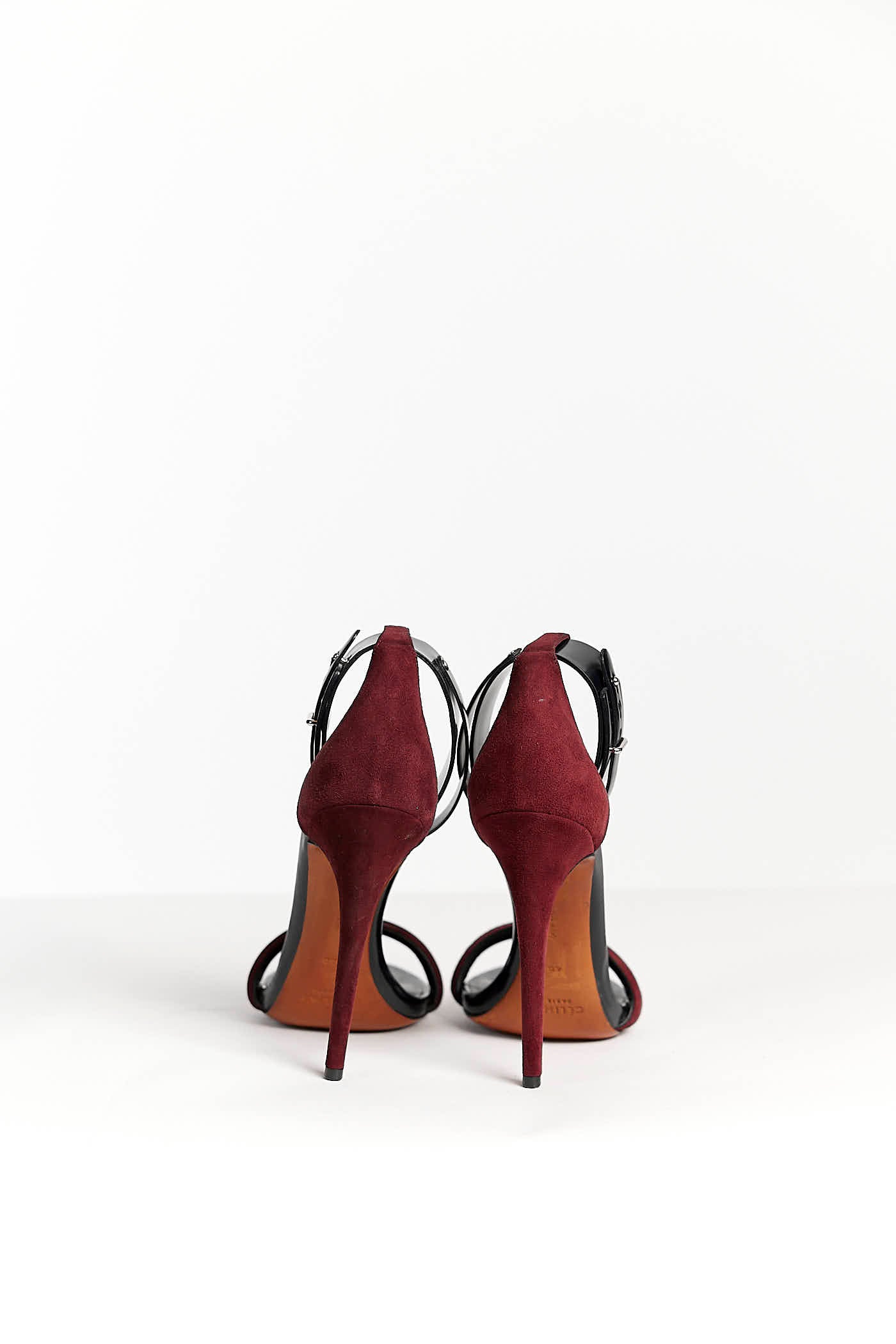 Celine Burgundy Suede Sandals 40