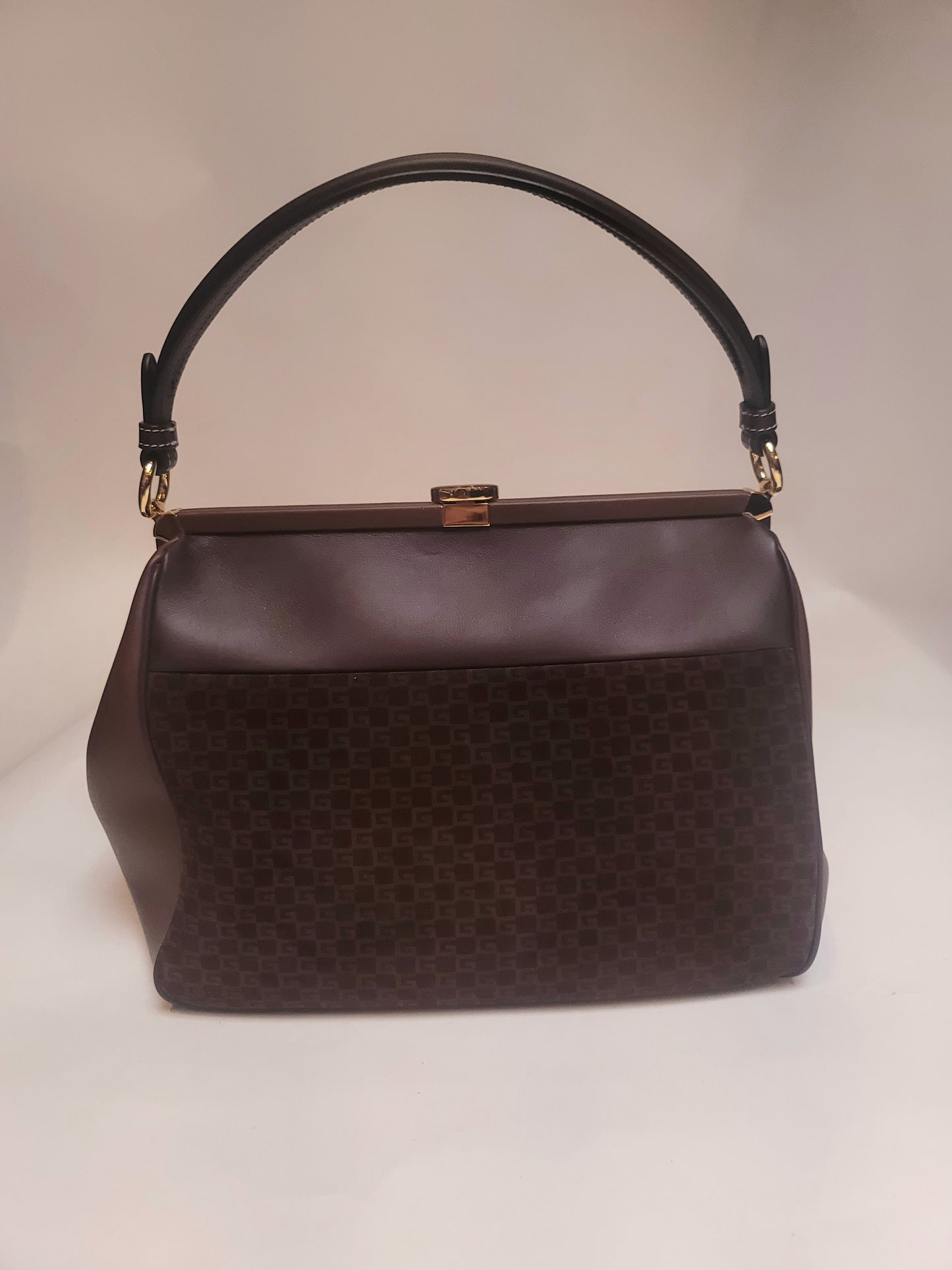 Gucci Suede GG Monogram Mini Virgo Tote Brown