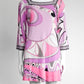 Emilio Pucci Pink Patterned Mini Dress 44
