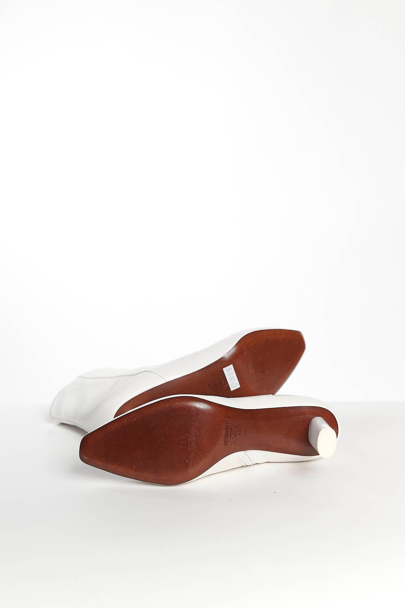 Vetements White Ankle Boots 40