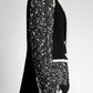 Chanel Black/White Tweed with Cream Kint Detail Blazer 38