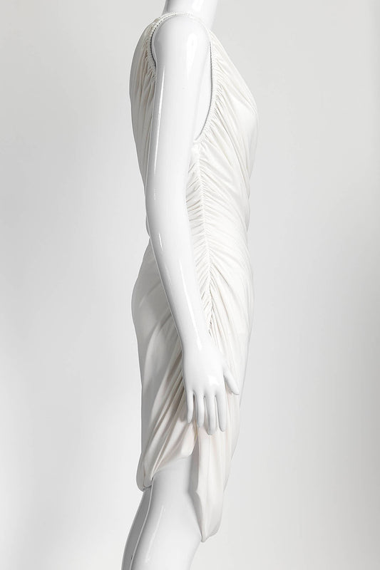 NORMA KAMALI Snow White Draped One Shoulder Dress 36