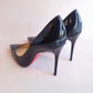 Christian Louboutin Black Patent Leather Heels 37