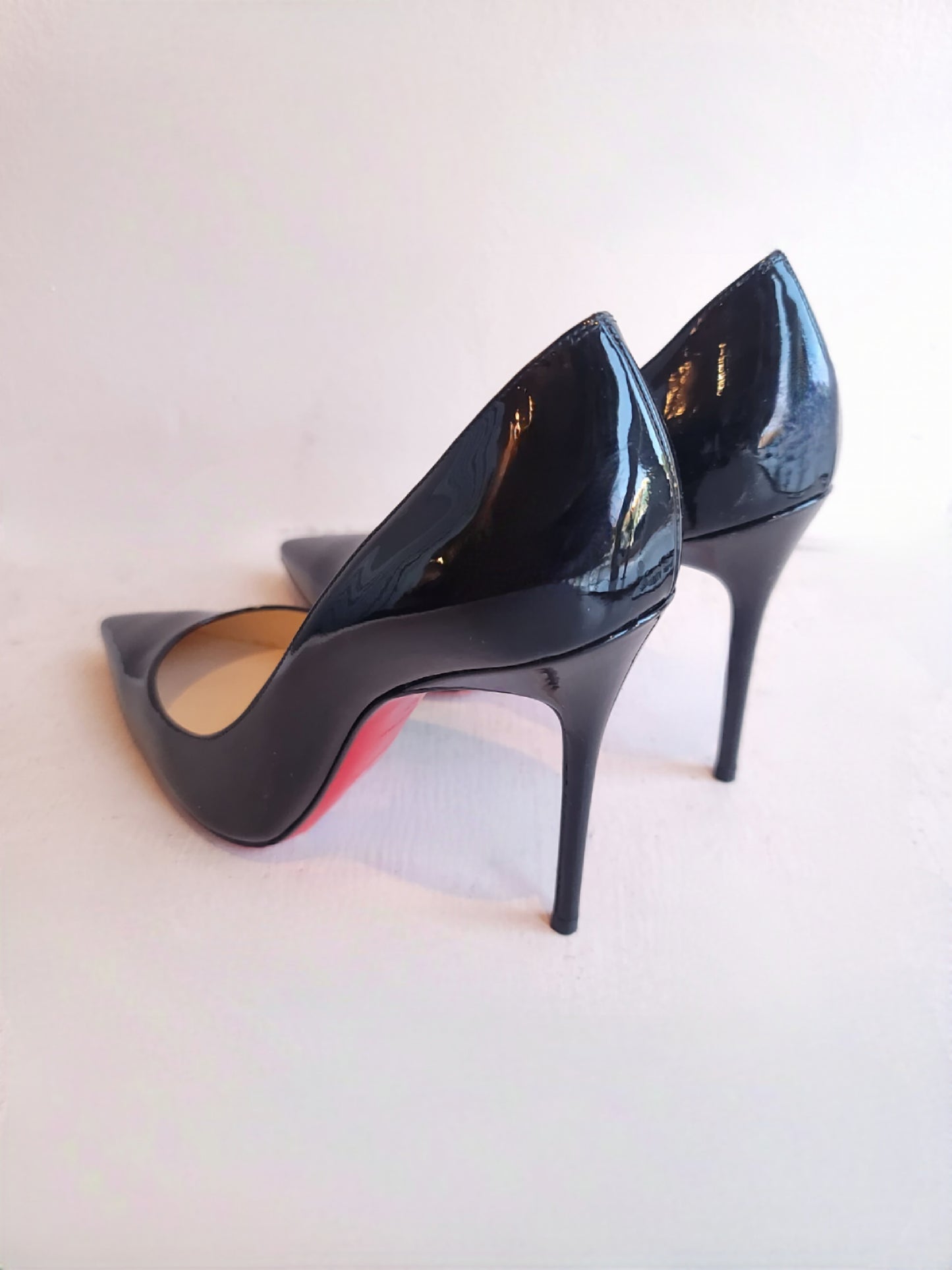 Christian Louboutin Black Patent Leather Heels 37