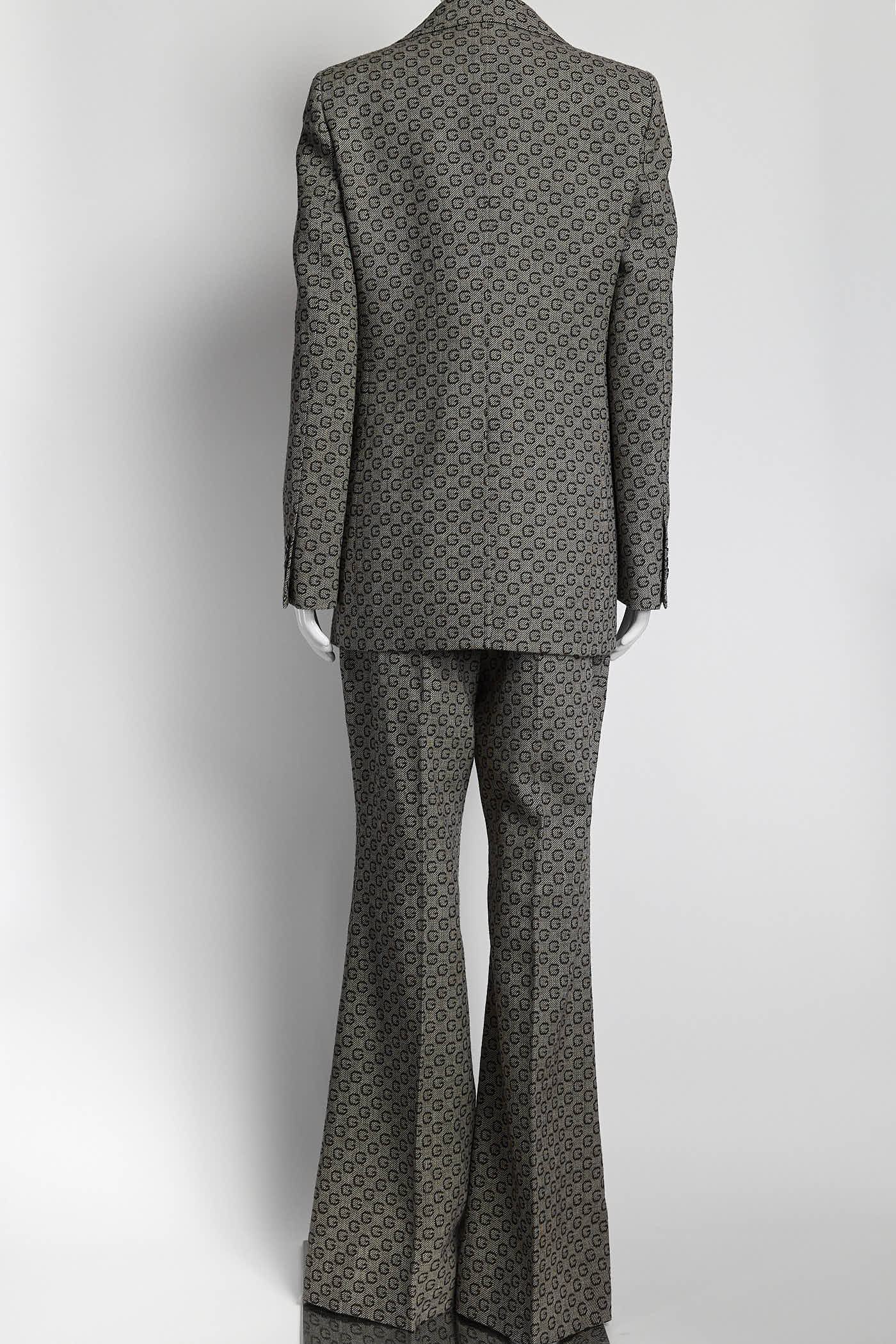 Gucci Brown Jacquard Single-Breasted Wool Suit Blazer/Pant 42