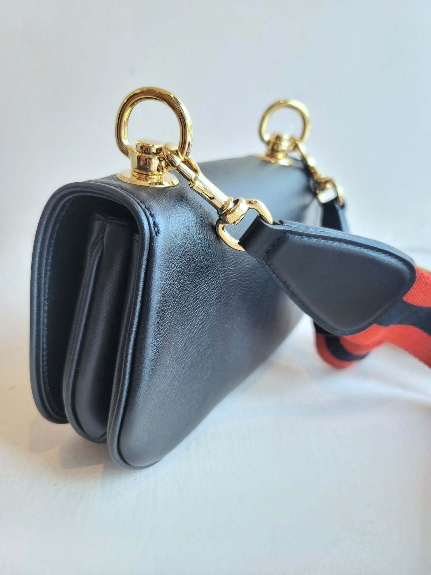 Gucci Small Blondie Shoulder Bag w/Red Navy Strap