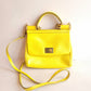 Dolce & Gabbana Yellow Small Sicily Top-Handle Bag