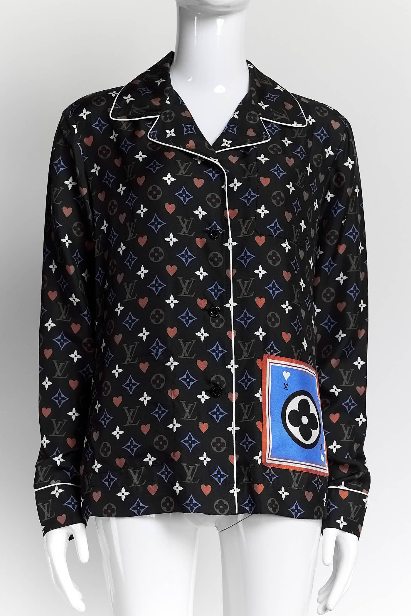 Louis Vuitton "Game On" printed silk shirt 36
