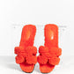 Hermès Orange Shearing Slides 38