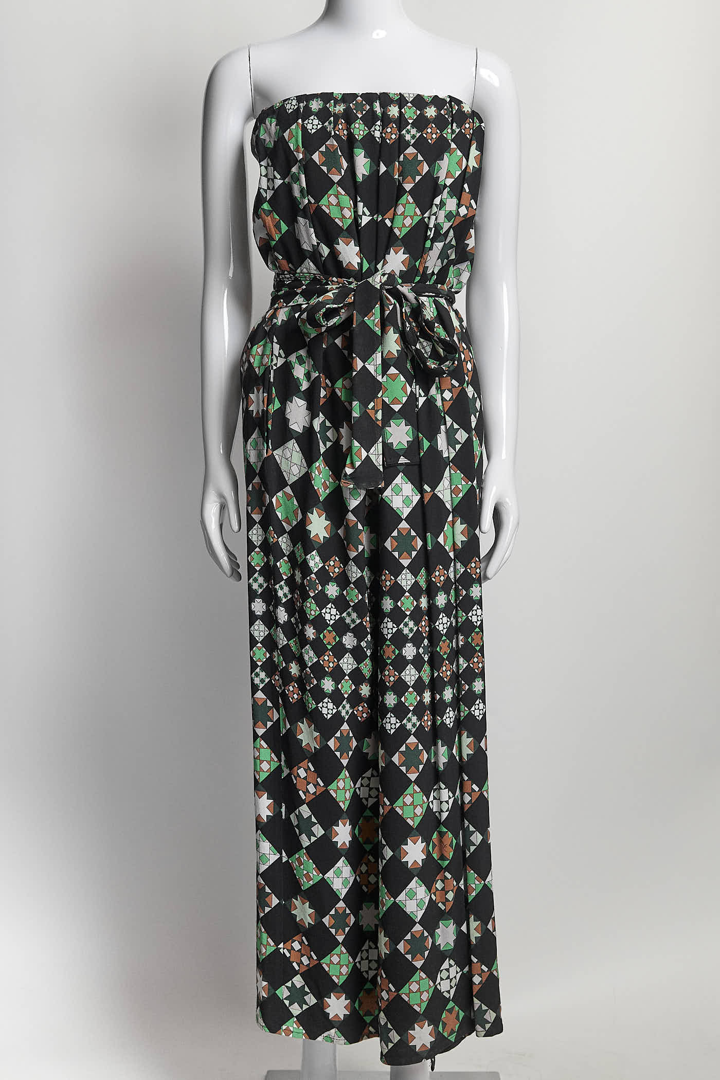Emilio Pucci Green Patterned Dress 40