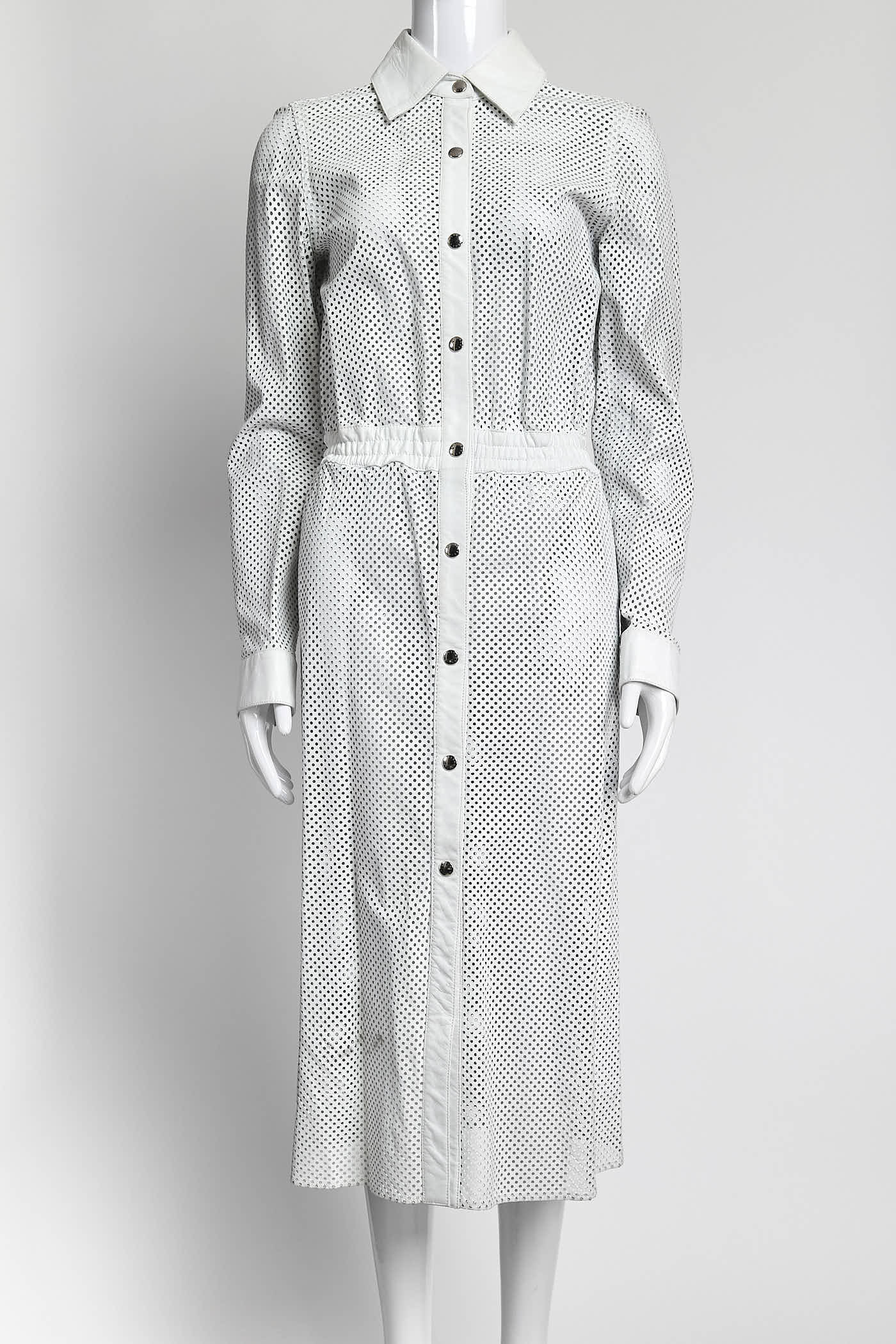 Celine 2000 White Leather Dress S