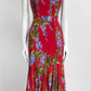 Dolce & Gabbana Red Floral Mid-length Dress