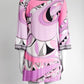 Emilio Pucci Pink Patterned Mini Dress 44
