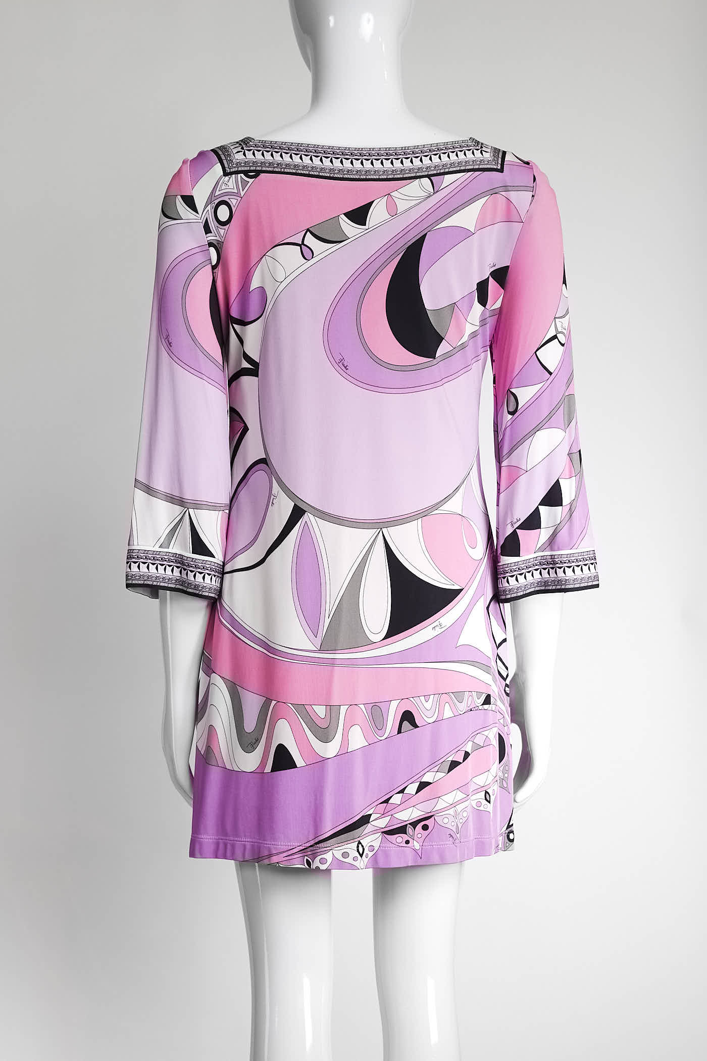 Emilio Pucci Pink Patterned Mini Dress 44
