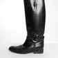 Gucci Black Riding Boots with Silver Logo 38.5