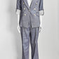 Veronica Beard Blue Rolled Sleeve Blazer with Pant Set 4