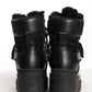 Valentino Garavani Black Shearling Platform Boots 36