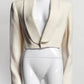 The Mannei Cream Cropped Blazer