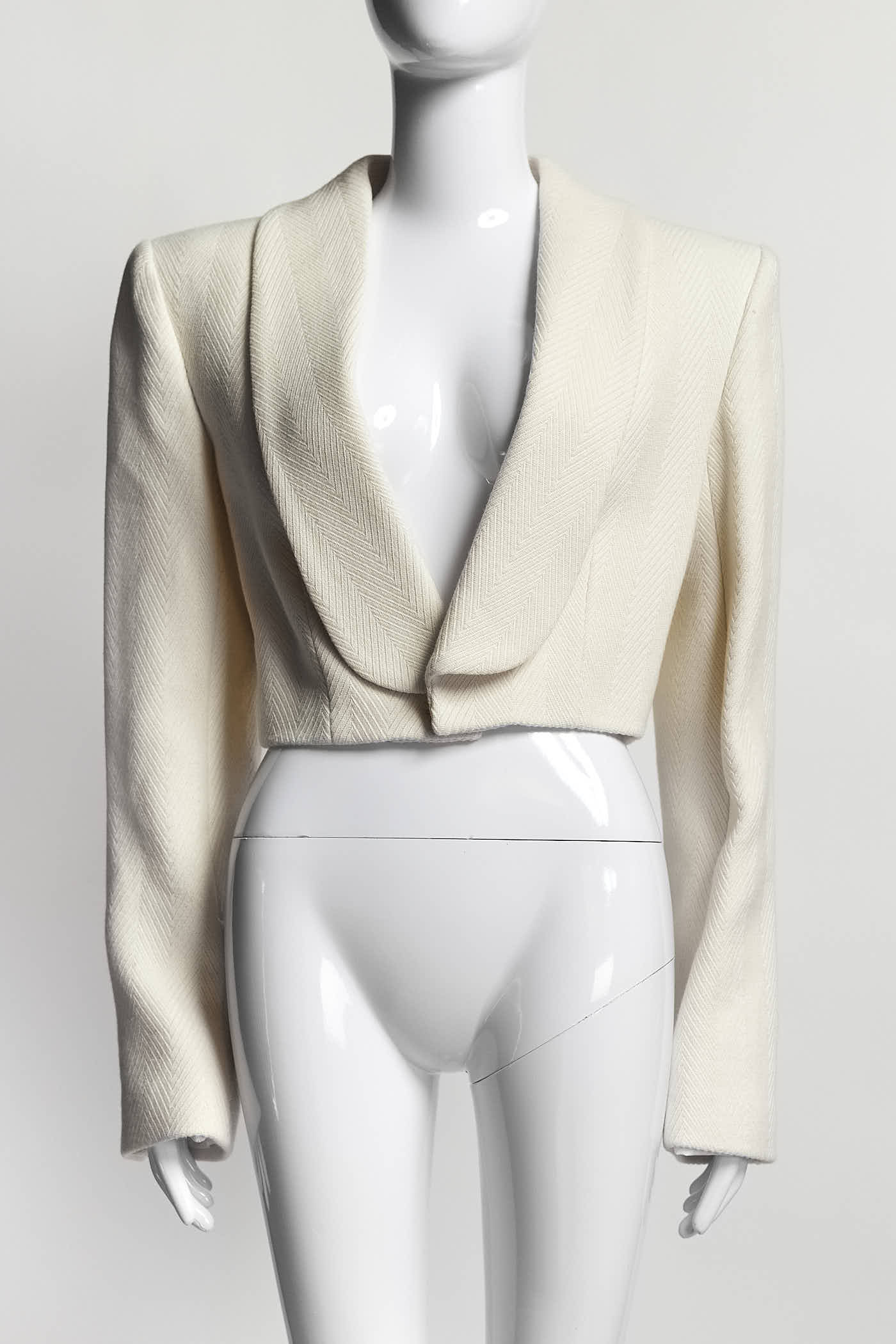 The Mannei Cream Cropped Blazer