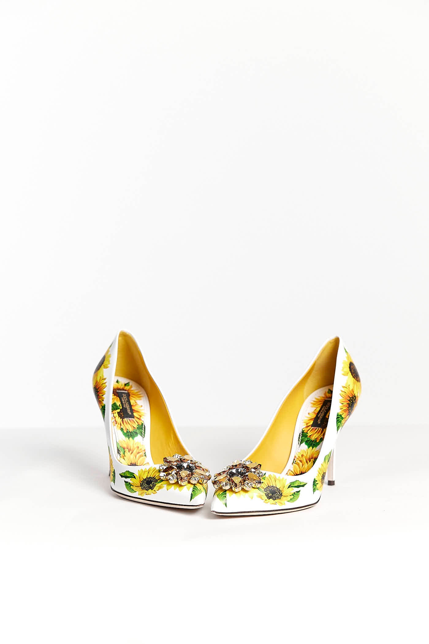 Dolce & Gabbana Sunflower Embroidered Pumps 39