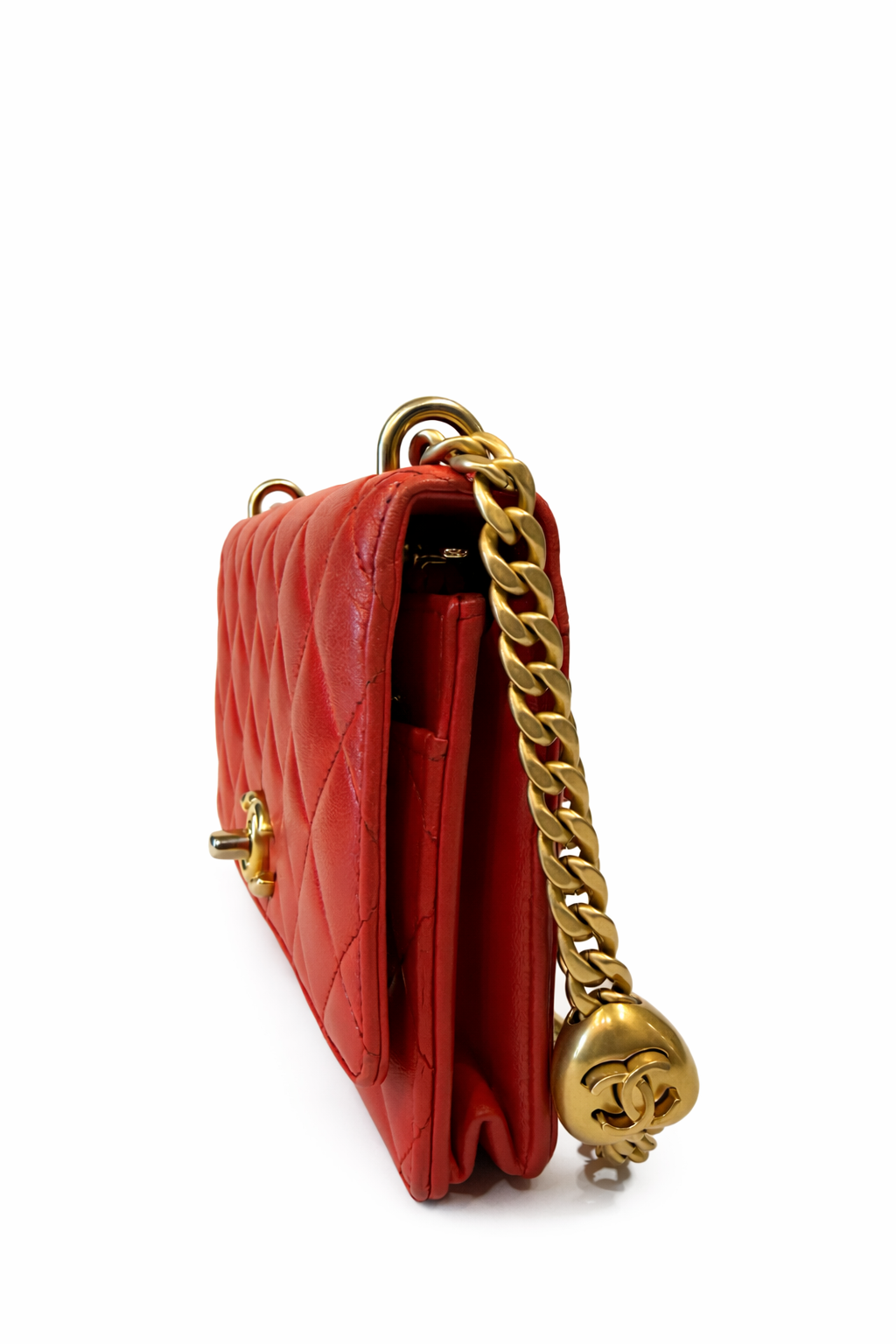 Chanel Wallet on Chain Crossbody Bag in Red