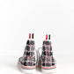 Thom Browne Tweed Frayed Collegiate High Top Sneakers 38