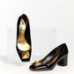 Valentino Patent Leather Studded Accents Pumps 39.5