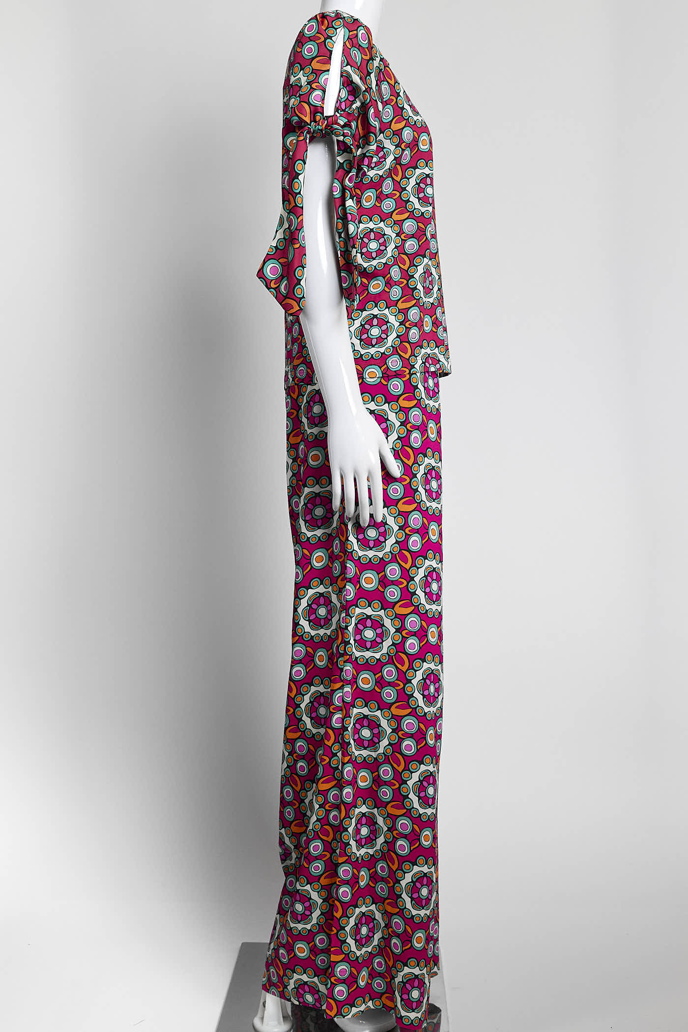 La DoubleJ Pink Patterned Set Top/ Pant S