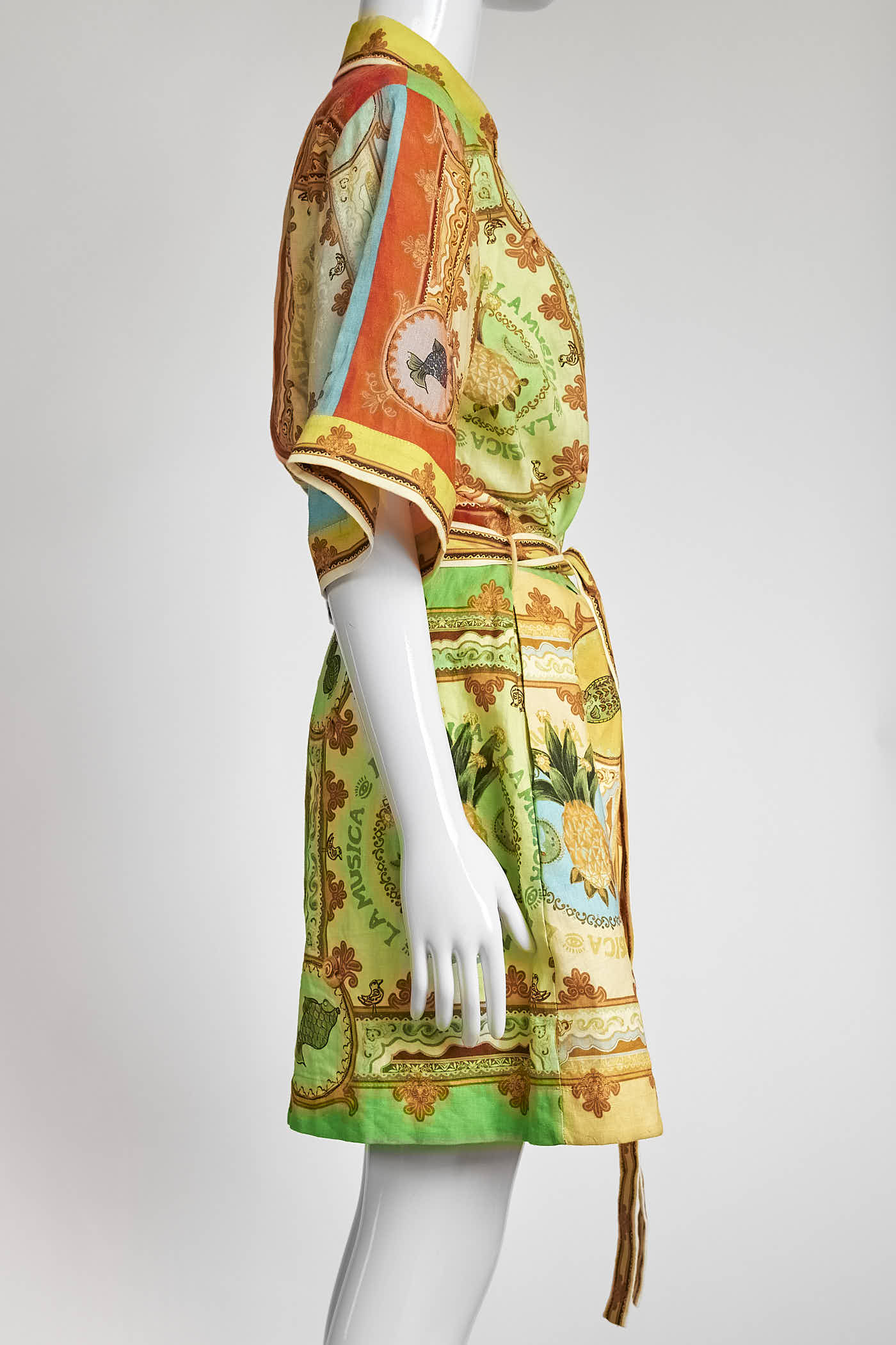 Alémais Yellow Pineapple Printed Dress 10