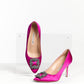 Manolo Blahnik Satin Crystal Hangisi Pumps 37.5