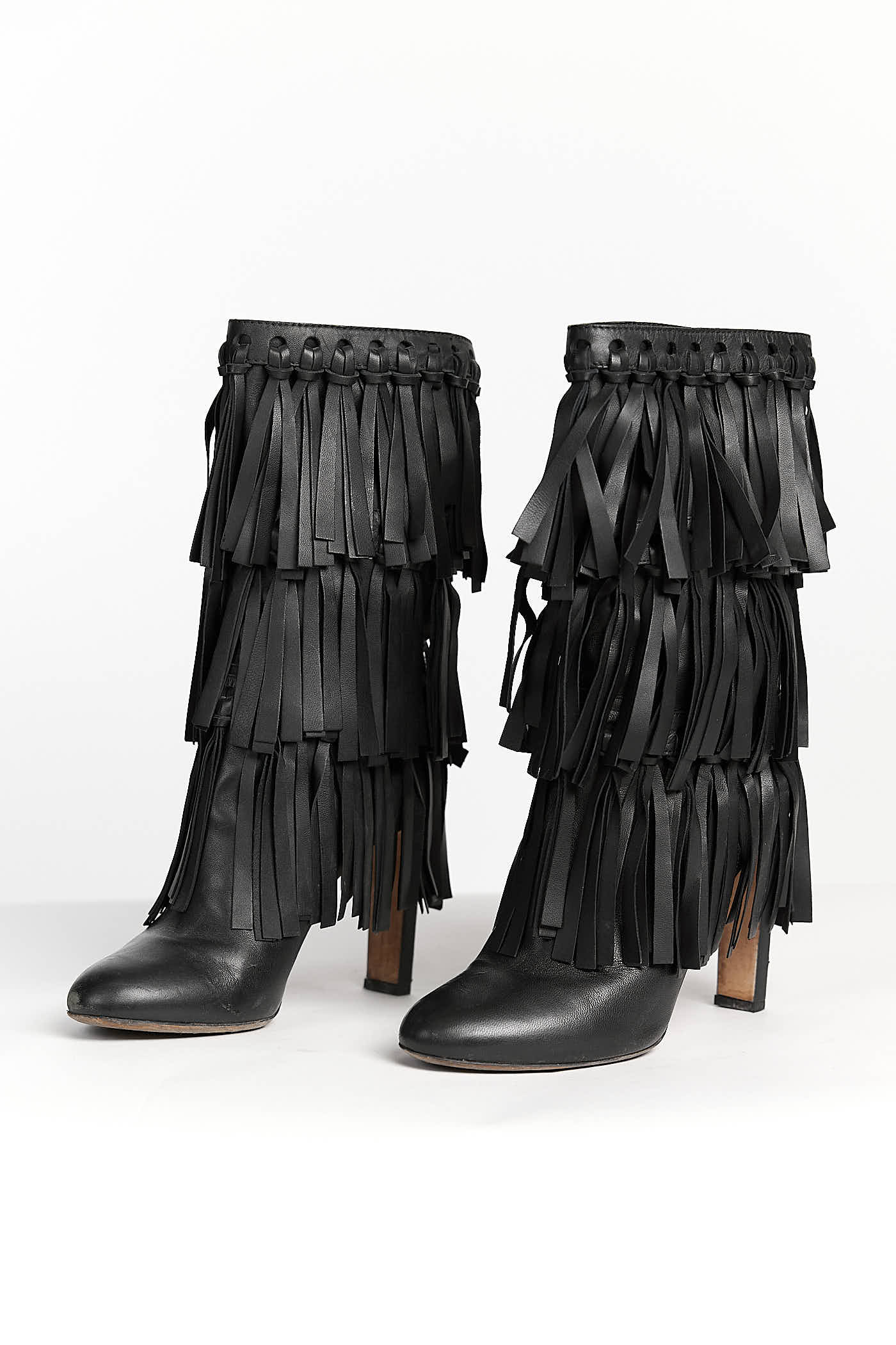 Jimmy Choo fringed leather boots 39.5