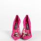 DOLCE AND GABBANA RAINBOW LACE PUMPS WITH CRYSTAL EMBELLISHMENT