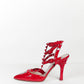 Valentino Red Rockstud Ankle Strap Pumps 39