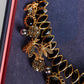 Oscar de La Renta Cunky Gold Black Crystal Bug Necklace